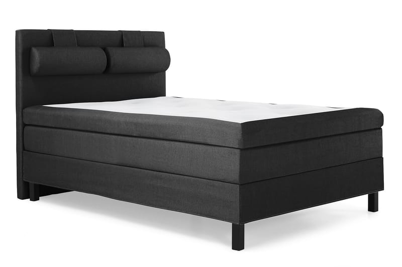 Komplett Sängpaket Olivia 140x200 Slät Sänggavel Svart/Grå - Memory Nackkudde Stor - Möbler - Säng - Kontinentalsäng