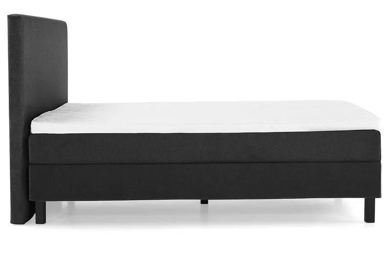 Komplett Sängpaket Olivia 140x200 Slät Sänggavel Svart/Grå - Skum - Möbler - Säng - Enkelsäng