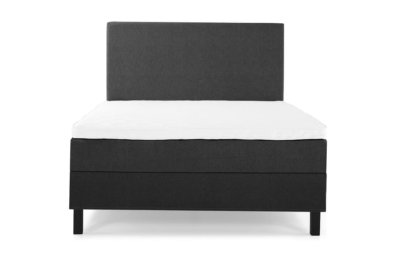 Komplett Sängpaket Olivia 140x200 Slät Sänggavel Svart/Grå, Skum
