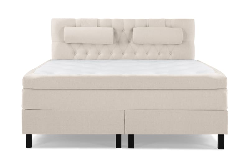 Komplett Sängpaket Olivia 160x200 Diamant Sänggavel Beige - Latex Nackkudde Stor - Möbler - Säng - Kontinentalsäng
