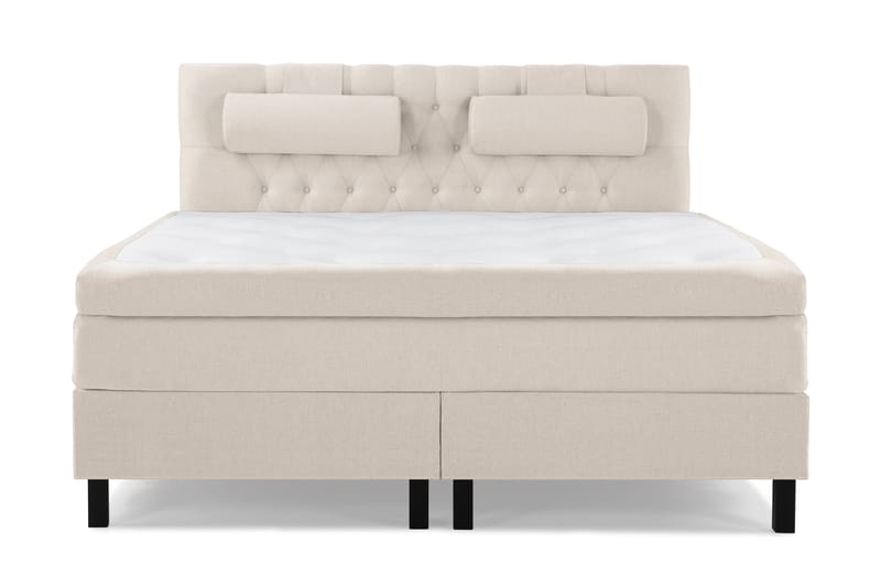 Komplett Sängpaket Olivia 160x200 Diamant Sänggavel Beige - Memory Nackkudde Stor - Möbler - Säng - Kontinentalsäng