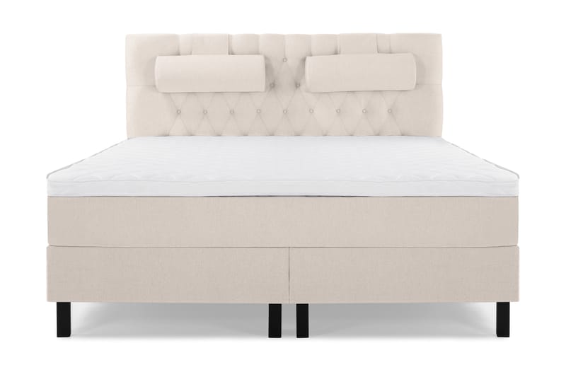 Komplett Sängpaket Olivia 160x200 Diamant Sänggavel Beige - Skum Nackkudde Stor - Möbler - Säng - Kontinentalsäng