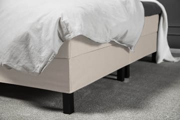 Komplett Sängpaket Olivia 160x200 Diamant Sänggavel Beige - Skum Nackkudde Stor - Möbler - Säng - Kontinentalsäng