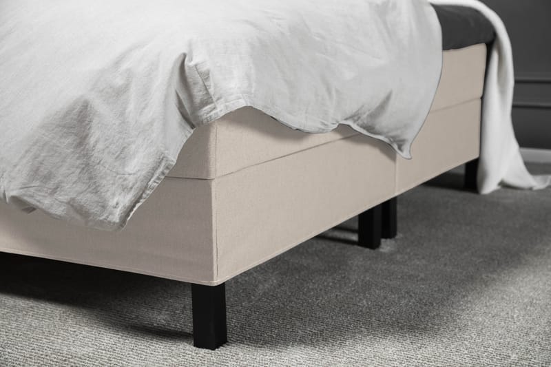 Komplett Sängpaket Olivia 160x200 Diamant Sänggavel Beige - Skum Nackkudde Stor - Möbler - Säng - Kontinentalsäng