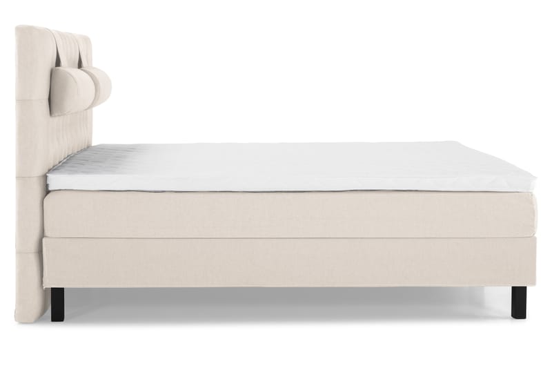 Komplett Sängpaket Olivia 160x200 Diamant Sänggavel Beige - Skum Nackkudde Stor - Möbler - Säng - Kontinentalsäng