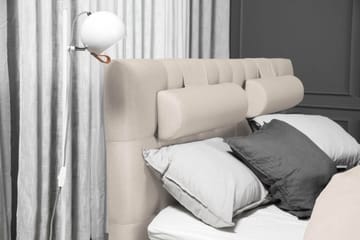 Komplett Sängpaket Olivia 160x200 Diamant Sänggavel Beige - Skum Nackkudde Stor - Möbler - Säng - Kontinentalsäng