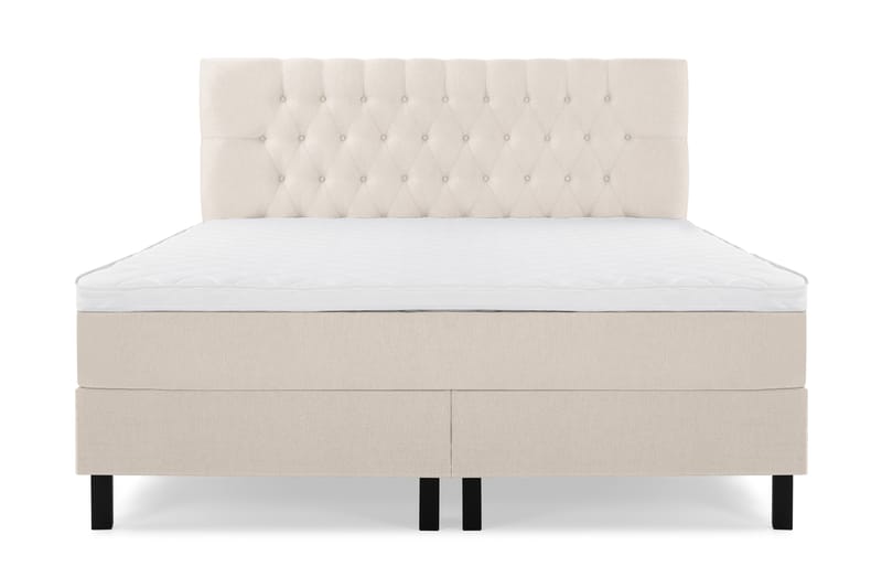 Komplett Sängpaket Olivia 160x200 Diamant Sänggavel Beige - Skum - Möbler - Säng - Kontinentalsäng