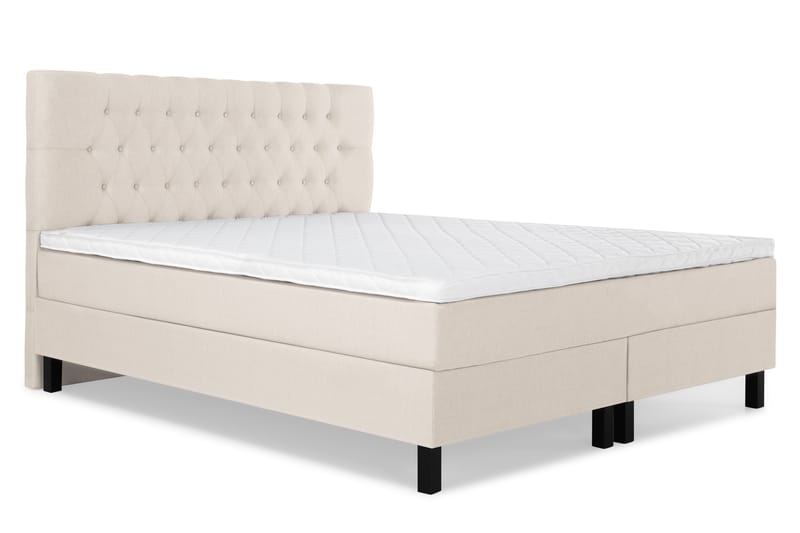 Komplett Sängpaket Olivia 160x200 Diamant Sänggavel Beige - Skum - Möbler - Säng - Kontinentalsäng