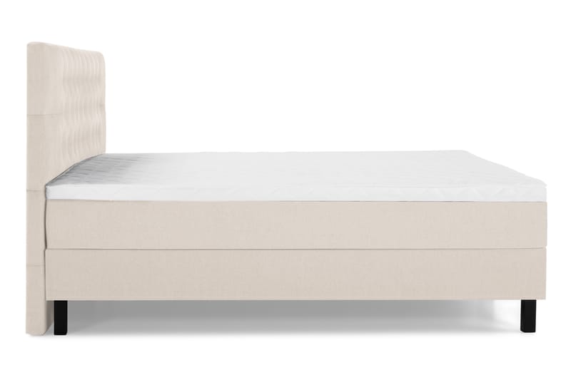 Komplett Sängpaket Olivia 160x200 Diamant Sänggavel Beige - Skum - Möbler - Säng - Kontinentalsäng