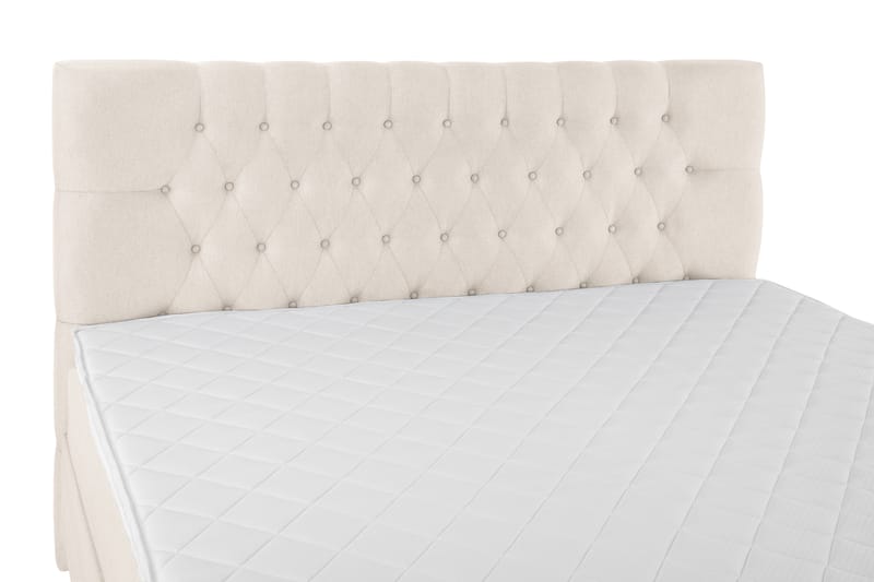 Komplett Sängpaket Olivia 160x200 Diamant Sänggavel Beige - Skum - Kontinentalsäng - Dubbelsäng - Komplett sängpaket