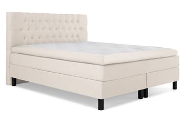 Komplett Sängpaket Olivia 160x200 Diamant Sänggavel Beige - Polyeter - Möbler - Säng - Kontinentalsäng