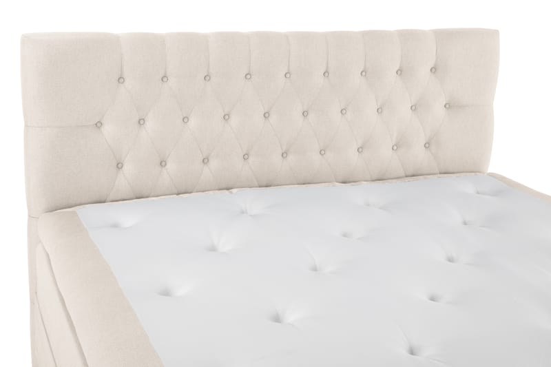 Komplett Sängpaket Olivia 160x200 Diamant Sänggavel Beige - Polyeter - Möbler - Säng - Kontinentalsäng