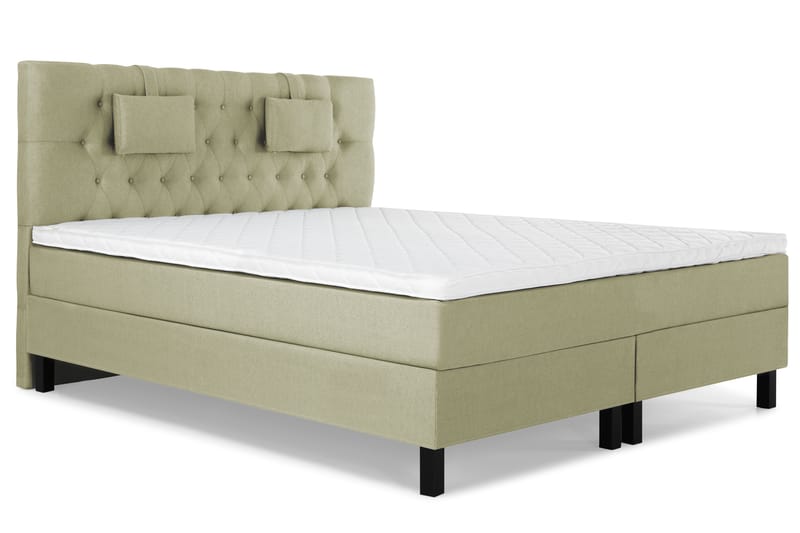 Komplett Sängpaket Olivia 160x200 Diamant Sänggavel Grön - Skum Nackkudde Liten - Möbler - Säng - Kontinentalsäng