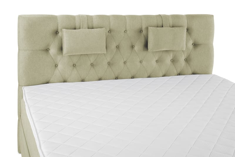 Komplett Sängpaket Olivia 160x200 Diamant Sänggavel Grön - Skum Nackkudde Liten - Möbler - Säng - Kontinentalsäng
