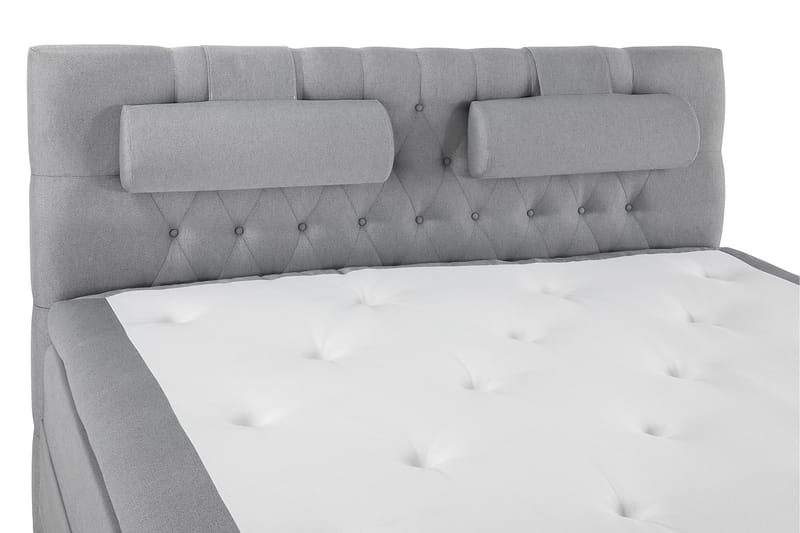Komplett Sängpaket Olivia 160x200 Diamant Sänggavel Ljusgrå - Memory Nackkudde Stor - Möbler - Säng - Kontinentalsäng
