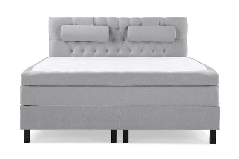 Komplett Sängpaket Olivia 160x200 Diamant Sänggavel Ljusgrå - Memory Nackkudde Stor - Möbler - Säng - Kontinentalsäng