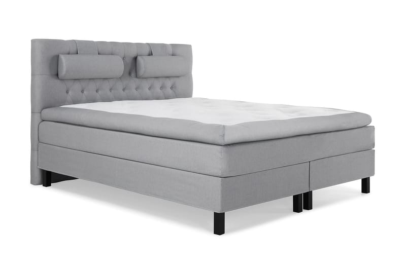 Komplett Sängpaket Olivia 160x200 Diamant Sänggavel Ljusgrå - Memory Nackkudde Stor - Möbler - Säng - Kontinentalsäng