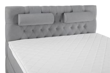 Komplett Sängpaket Olivia 160x200 Diamant Sänggavel Ljusgrå - Skum Nackkudde Stor - Möbler - Säng - Kontinentalsäng