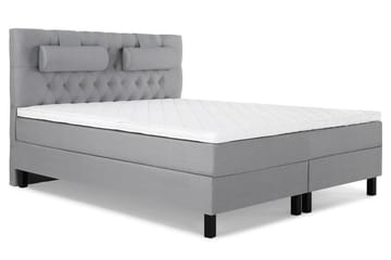 Komplett Sängpaket Olivia 160x200 Diamant Sänggavel Ljusgrå - Skum Nackkudde Stor - Möbler - Säng - Kontinentalsäng