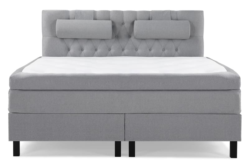 Komplett Sängpaket Olivia 160x200 Diamant Sänggavel Ljusgrå - Polyeter Nackkudde Stor - Möbler - Säng - Kontinentalsäng
