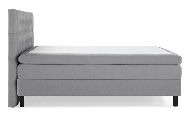 Komplett Sängpaket Olivia 160x200 Diamant Sänggavel Ljusgrå - Polyeter - Möbler - Säng - Kontinentalsäng