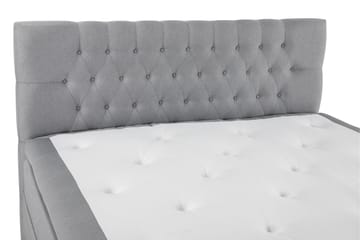 Komplett Sängpaket Olivia 160x200 Diamant Sänggavel Ljusgrå - Polyeter - Möbler - Säng - Kontinentalsäng