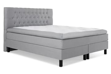 Komplett Sängpaket Olivia 160x200 Diamant Sänggavel Ljusgrå - Polyeter - Möbler - Säng - Kontinentalsäng