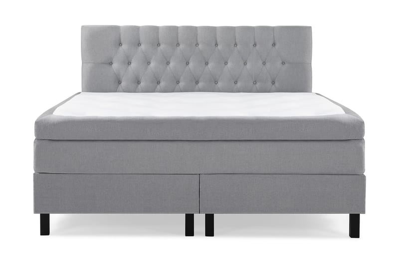 Komplett Sängpaket Olivia 160x200 Diamant Sänggavel Ljusgrå - Polyeter - Möbler - Säng - Kontinentalsäng