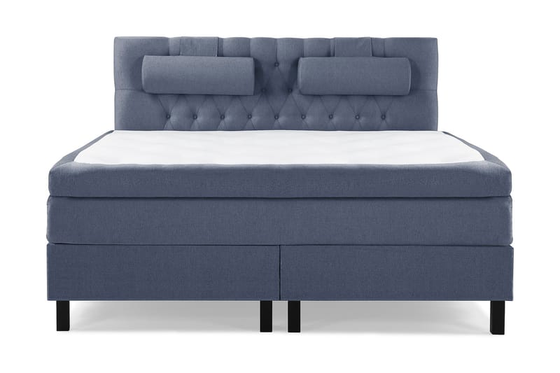 Komplett Sängpaket Olivia 160x200 Diamant Sänggavel Mörkblå - Latex Nackkudde Stor - Möbler - Säng - Kontinentalsäng