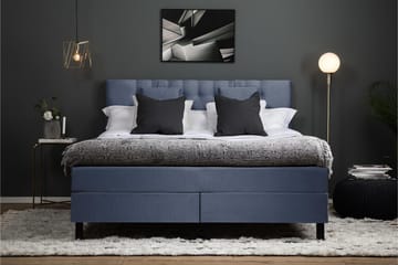 Komplett Sängpaket Olivia 160x200 Diamant Sänggavel Mörkblå - Memory Nackkudde Liten - Möbler - Säng - Kontinentalsäng