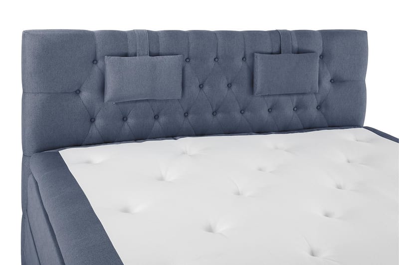 Komplett Sängpaket Olivia 160x200 Diamant Sänggavel Mörkblå - Memory Nackkudde Liten - Möbler - Säng - Kontinentalsäng