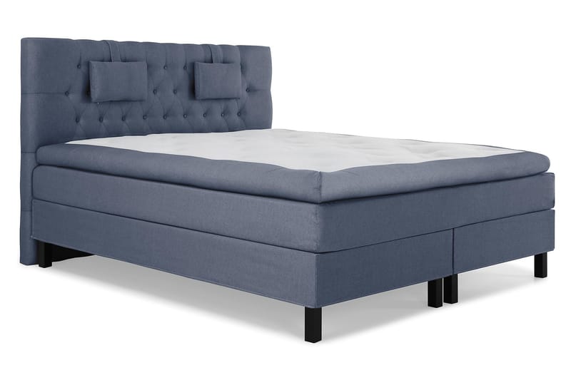 Komplett Sängpaket Olivia 160x200 Diamant Sänggavel Mörkblå - Memory Nackkudde Liten - Möbler - Säng - Kontinentalsäng