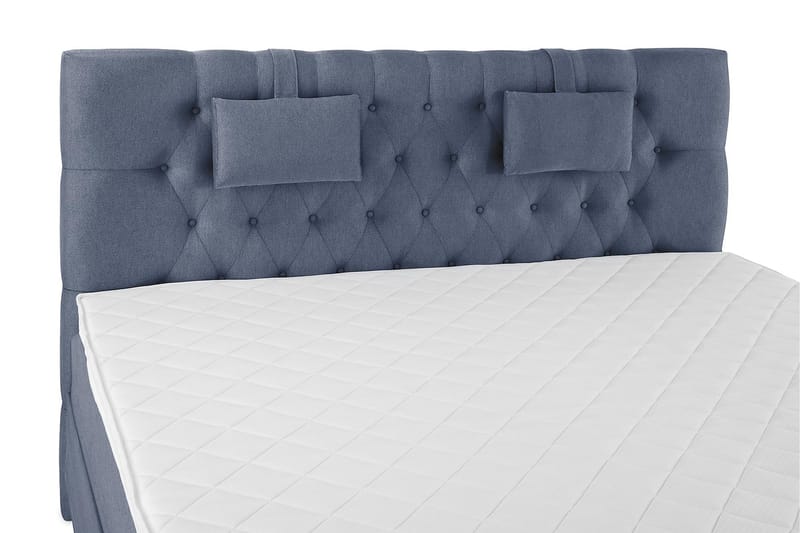 Komplett Sängpaket Olivia 160x200 Diamant Sänggavel Mörkblå - Skum Nackkudde Liten - Möbler - Säng - Kontinentalsäng
