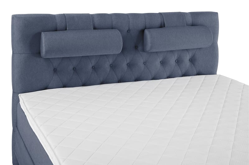 Komplett Sängpaket Olivia 160x200 Diamant Sänggavel Mörkblå - Skum Nackkudde Stor - Möbler - Säng - Kontinentalsäng
