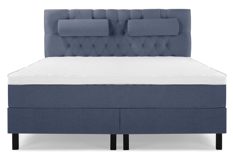 Komplett Sängpaket Olivia 160x200 Diamant Sänggavel Mörkblå - Skum Nackkudde Stor - Möbler - Säng - Kontinentalsäng