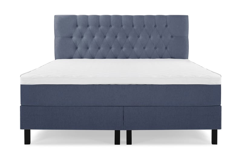 Komplett Sängpaket Olivia 160x200 Diamant Sänggavel Mörkblå - Skum - Möbler - Säng - Kontinentalsäng