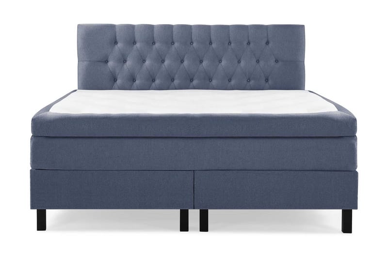 Komplett Sängpaket Olivia 160x200 Diamant Sänggavel Mörkblå - Polyeter - Möbler - Säng - Kontinentalsäng