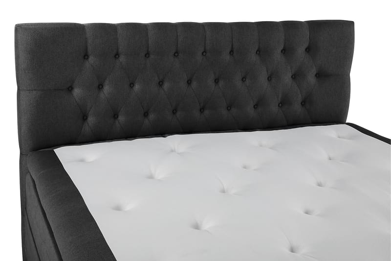 Komplett Sängpaket Olivia 160x200 Diamant Sänggavel Svart/Gr - Latex - Kontinentalsäng - Dubbelsäng - Komplett sängpaket