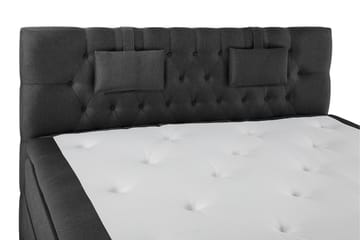 Komplett Sängpaket Olivia 160x200 Diamant Sänggavel Svart/Gr - Memory Nackkudde Liten - Möbler - Säng - Kontinentalsäng