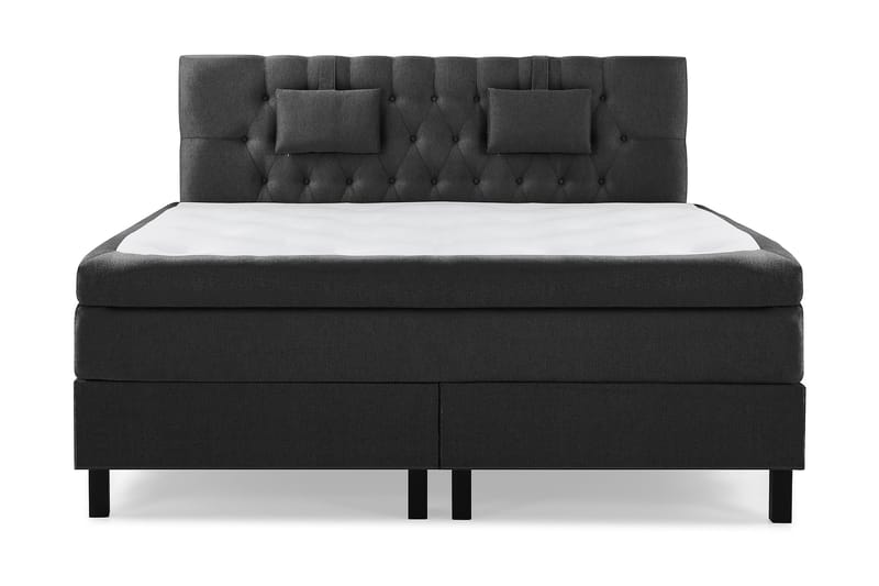 Komplett Sängpaket Olivia 160x200 Diamant Sänggavel Svart/Gr - Memory Nackkudde Liten - Möbler - Säng - Kontinentalsäng
