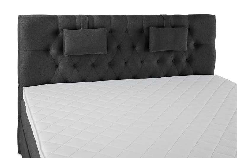 Komplett Sängpaket Olivia 160x200 Diamant Sänggavel Svart/Gr - Skum Nackkudde Liten - Möbler - Säng - Kontinentalsäng