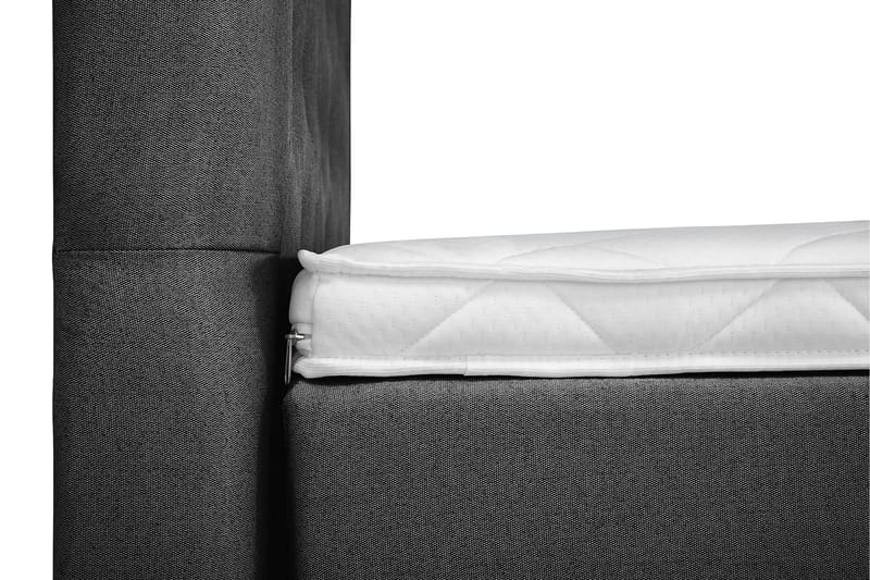 Komplett Sängpaket Olivia 160x200 Diamant Sänggavel Svart/Gr - Skum Nackkudde Liten - Kontinentalsäng - Dubbelsäng - Komplett sängpaket