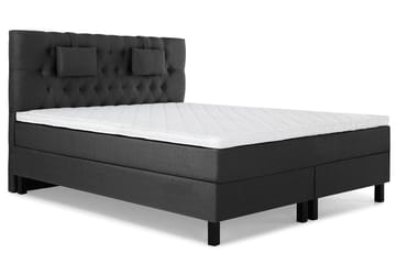 Komplett Sängpaket Olivia 160x200 Diamant Sänggavel Svart/Gr - Skum Nackkudde Liten - Möbler - Säng - Kontinentalsäng