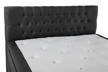Komplett Sängpaket Olivia 160x200 Diamant Sänggavel Svart/Gr - Polyeter - Möbler - Säng - Kontinentalsäng