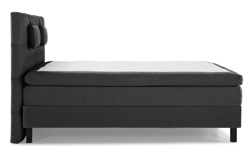 Komplett Sängpaket Olivia 160x200 Diamant Sänggavel Svart/Gr - Polyeter Nackkudde Liten - Kontinentalsäng - Dubbelsäng - Komplett sängpaket