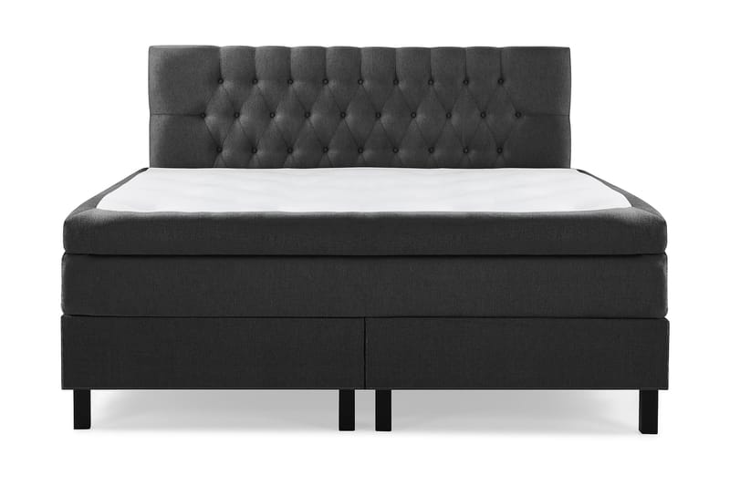 Komplett Sängpaket Olivia 160x200 Diamant Sänggavel Svart/Gr - Polyeter - Möbler - Säng - Kontinentalsäng