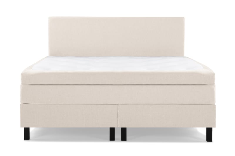 Komplett Sängpaket Olivia 160x200 Slät Sänggavel Beige - Polyeter - Möbler - Säng - Kontinentalsäng