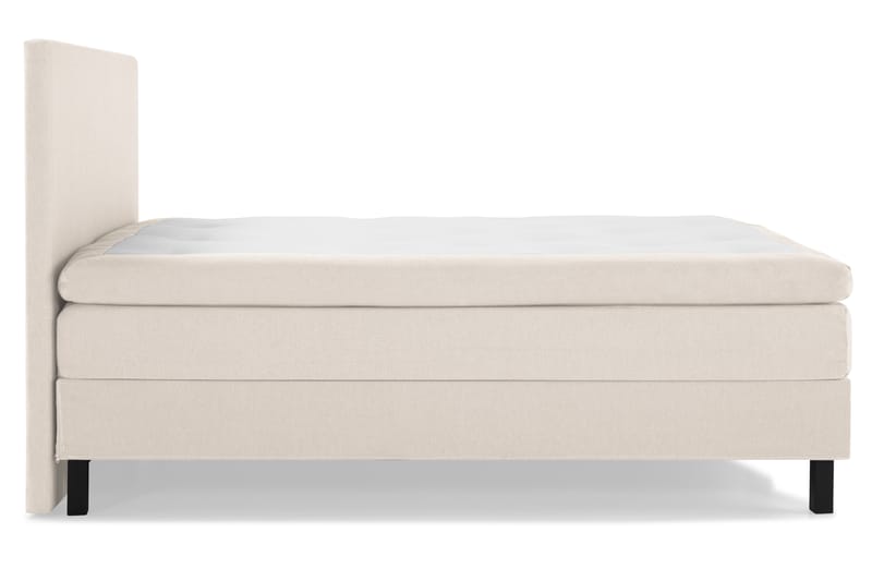 Komplett Sängpaket Olivia 160x200 Slät Sänggavel Beige - Polyeter - Kontinentalsäng - Dubbelsäng - Komplett sängpaket