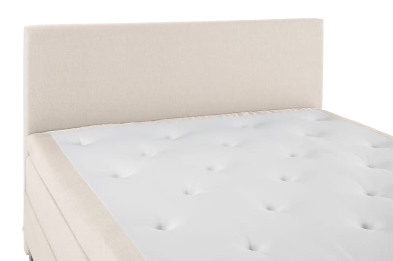 Komplett Sängpaket Olivia 160x200 Slät Sänggavel Beige - Polyeter - Kontinentalsäng - Dubbelsäng - Komplett sängpaket