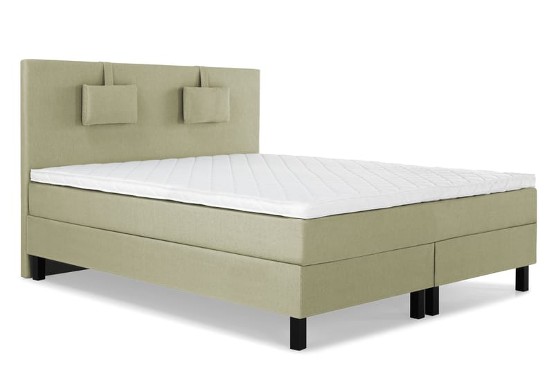 Komplett Sängpaket Olivia 160x200 Slät Sänggavel Grön - Skum Nackkudde Liten - Möbler - Säng - Kontinentalsäng